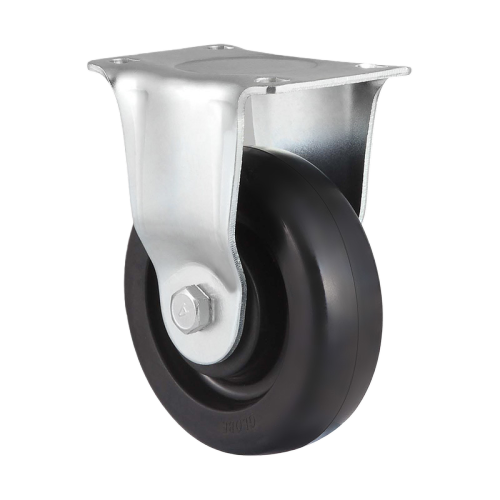 4" x 1.5" Conductive Rubber Wheel,3.7" x 2.6" Top Plate Rigid Casters, 198 lbs Load Rating