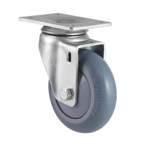 3" x 1.5" Premium TPR Wheel,3.7" x 2.6" Top Plate Swivel Casters, 176 lbs Load Rating