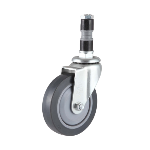 5" x 1" Premium TPR Wheel, Expanding Stem Casters, 154 lbs Load Rating