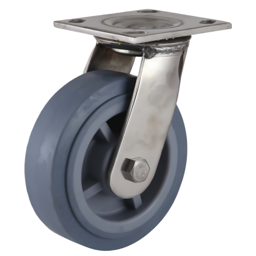 6" x 2" Premium TPR Wheel,4.5" x 4" Top Plate Swivel Casters, 904 lbs Load Rating