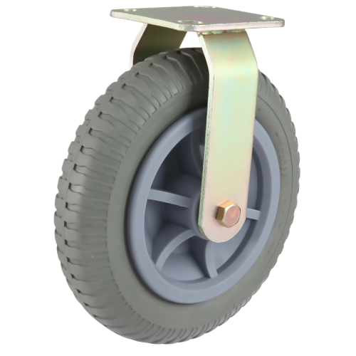 10" x 2.5" Foam-Filled Rubber Wheel,4.5" x 4" Top Plate Rigid Casters, 397 lbs Load Rating