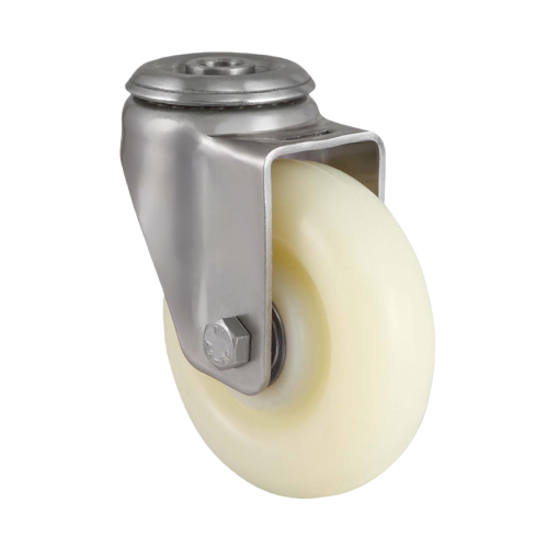 3.5" x 1.5" Nylon Wheel, Bolt Hole Casters, 243 lbs Load Rating