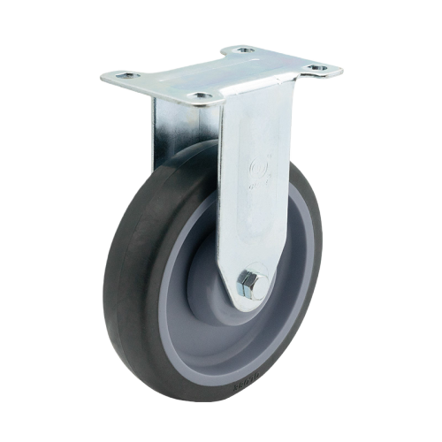 5" x 1" Premium TPR Wheel,3.7" x 2.6" Top Plate Rigid Casters, 220 lbs Load Rating