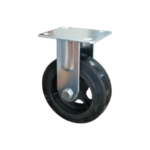 8" x 2" Rubber Wheel,4.5" x 4" Top Plate Rigid Casters, 683 lbs Load Rating
