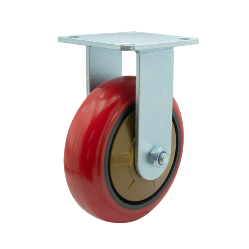 8" x 2" Polyurethane Wheel,4.5" x 4" Top Plate Rigid Casters, 926 lbs Load Rating