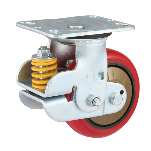 8" x 2" Polyurethane Wheel,6.2" x 4.5" Spring Loaded Casters, 882 lbs Load Rating