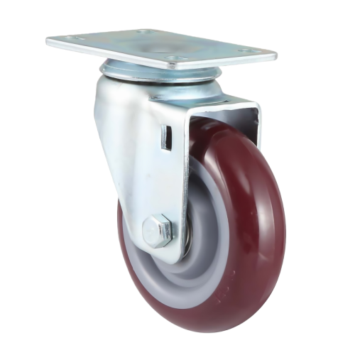 3.5" x 1.5" Premium PU Wheel,3.7" x 2.6" Top Plate Swivel Casters, 243 lbs Load Rating