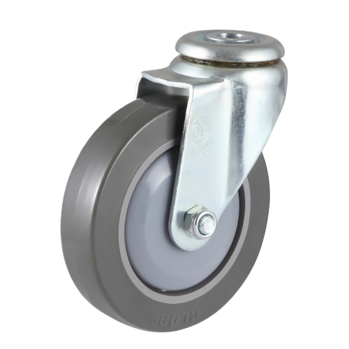 4" x 1" Noise Reducing PU Wheel, Bolt Hole Casters, 132 lbs Load Rating