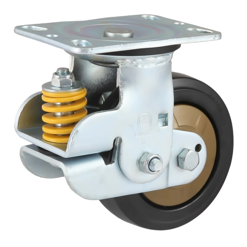 8" x 2" Premium Rubber Wheel,6.2" x 4.5" Spring Loaded Casters, 882 lbs Load Rating