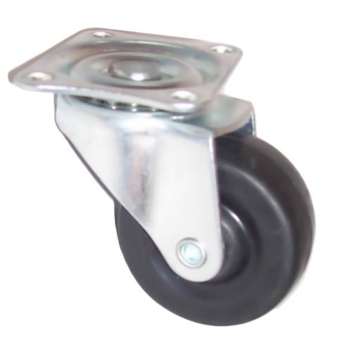 1.5" x 0.5" Rubber Wheel,1.8" x 1.5" Top Plate Swivel Casters, 44 lbs Load Rating