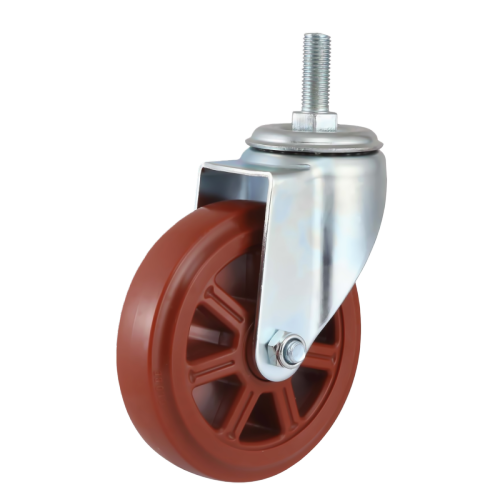 6" x 1.5" PP Wheel, Threaded Stem Casters, 661 lbs Load Rating