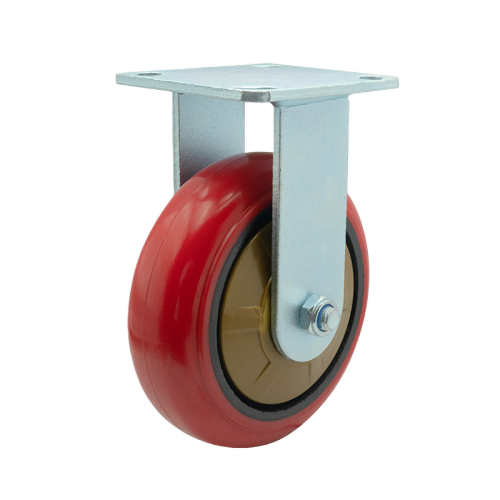 4" x 2" Polyurethane Wheel,4.5" x 4" Top Plate Rigid Casters, 617 lbs Load Rating