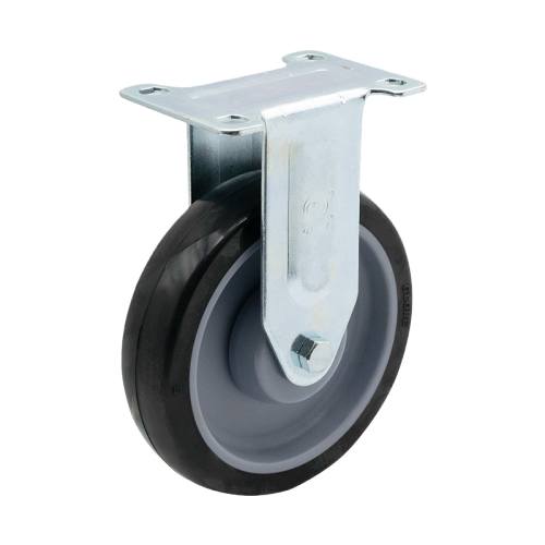 4" x 1" Premium PU Wheel,3.7" x 2.6" Top Plate Rigid Casters, 176 lbs Load Rating