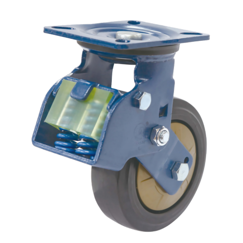 6" x 2" Premium Rubber Wheel,5.5" x 4.3" Spring Loaded Casters, 772 lbs Load Rating