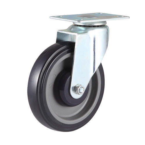 5" x 1" Premium PU Wheel,3.7" x 2.6" Top Plate Swivel Casters, 220 lbs Load Rating