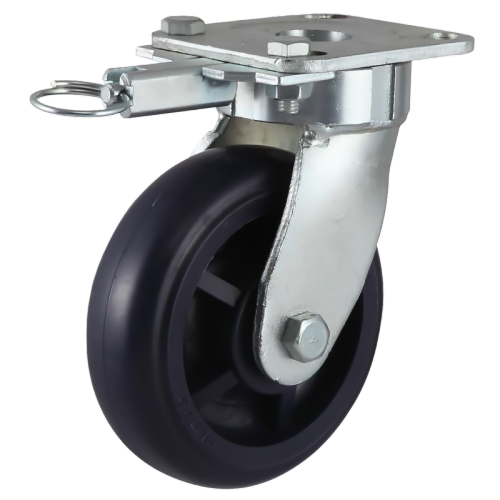 5" x 2" PP Wheel,4.5" x 4" Kingpinless Casters with Pin-Style Directional Lock, 772 lbs Load Rating