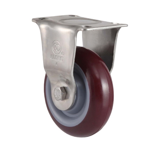 1.5" x 1" Premium PU Wheel,2.6" x 2" Top Plate Rigid Casters, 110 lbs Load Rating