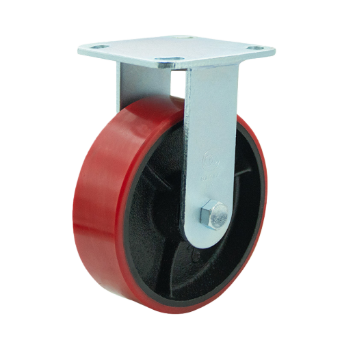 4" x 2" Polyurethane Wheel,4.5" x 4" Top Plate Rigid Casters, 441 lbs Load Rating