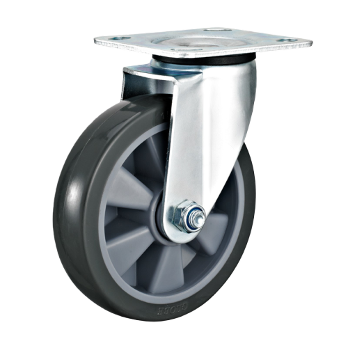 4" x 1.5" Noise Reducing TPR Wheel,4.5" x 4" Top Plate Swivel Casters, 397 lbs Load Rating
