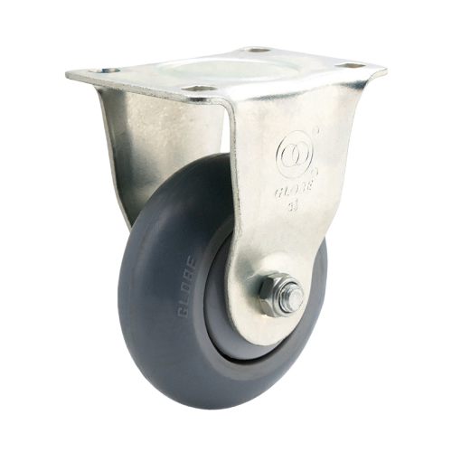 5" x 1.5" Premium TPR Wheel,3.7" x 2.6" Top Plate Rigid Casters, 220 lbs Load Rating