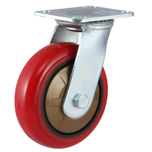 4" x 2" Polyurethane Wheel,4.5" x 4" Top Plate Swivel Casters, 617 lbs Load Rating