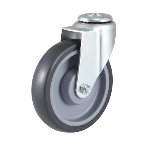 4" x 1" Premium TPR Wheel, Bolt Hole Casters, 176 lbs Load Rating