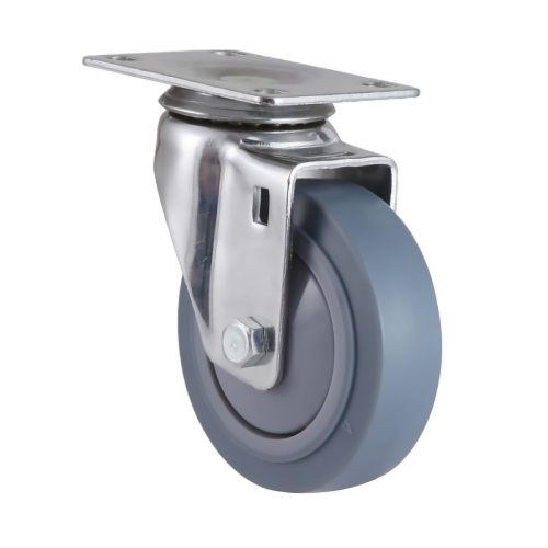 3.5" x 1.5" Premium TPR Wheel, Top Plate Swivel Casters, 187 lbs Load Rating