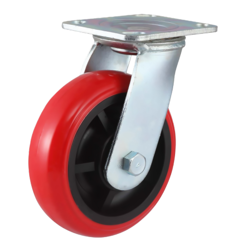 6" x 2" Premium PU Wheel,4.5" x 4" Top Plate Swivel Casters, 661 lbs Load Rating
