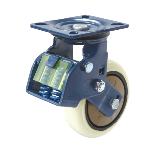 6" x 2" Polyurethane Wheel,5.5" x 4.3" Spring Loaded Casters, 772 lbs Load Rating