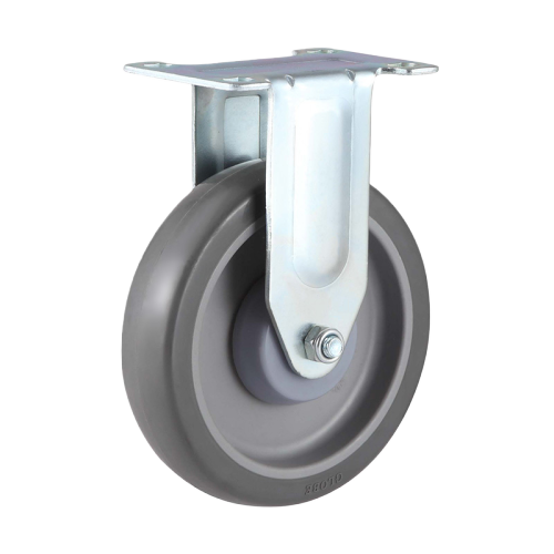 5" x 1" Noise Reducing PU Wheel,3.7" x 2.6" Top Plate Rigid Casters, 220 lbs Load Rating