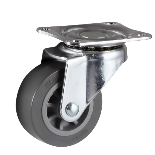 3" x 1" Noise Reducing PU Wheel,2.8" x 2.3" Top Plate Swivel Casters, 110 lbs Load Rating