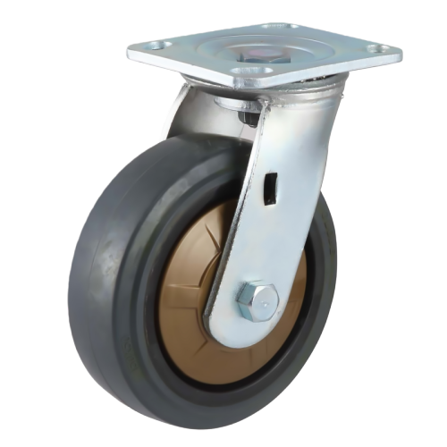 5" x 2" Noise Reducing Rubber Wheel,4.5" x 4" Top Plate Swivel Casters, 661 lbs Load Rating