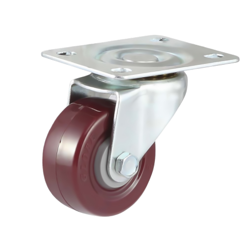 2.5" x 1" Premium PU Wheel,3.7" x 2.6" Top Plate Swivel Casters, 176 lbs Load Rating