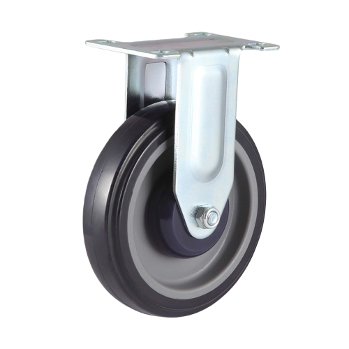5" x 1" Premium PU Wheel,3.7" x 2.6" Top Plate Rigid Casters, 220 lbs Load Rating