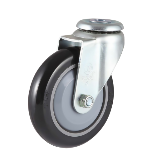 4" x 1" Premium PU Wheel, Bolt Hole Casters, 132 lbs Load Rating