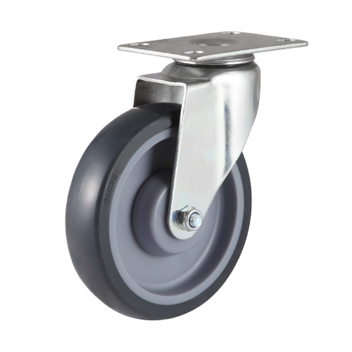 3" x 1" Premium TPR Wheel,3.7" x 2.6" Top Plate Swivel Casters, 132 lbs Load Rating