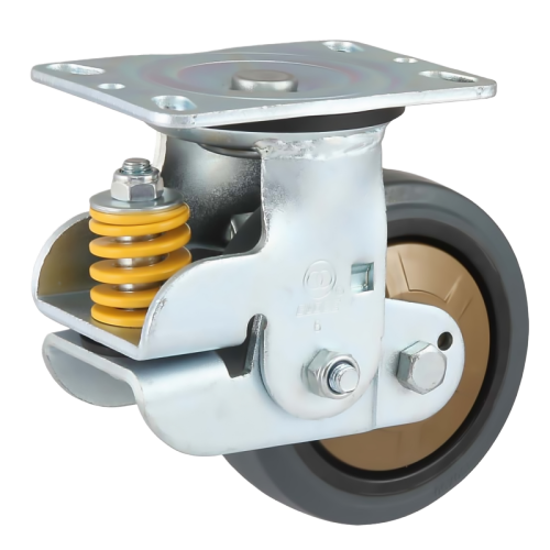 8" x 2" Noise Reducing Rubber Wheel,6.2" x 4.5" Spring Loaded Casters, 882 lbs Load Rating