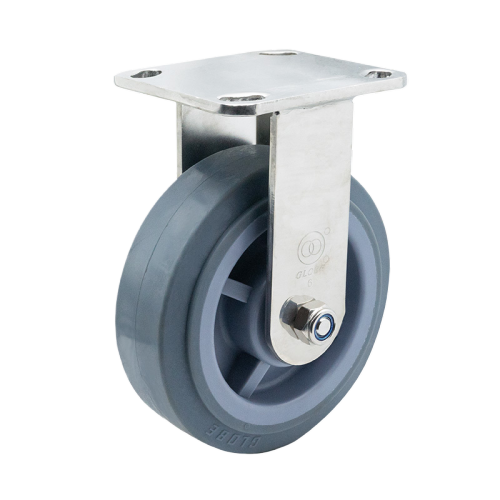 4" x 2" Premium TPR Wheel,4.5" x 4" Top Plate Rigid Casters, 617 lbs Load Rating