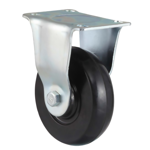 3" x 1" Rubber Wheel,4" x 2.4" Top Plate Rigid Casters, 154 lbs Load Rating