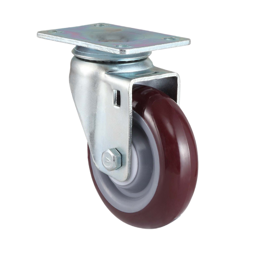 2.5" x 1.5" Premium PU Wheel,3.7" x 2.6" Top Plate Swivel Casters, 176 lbs Load Rating