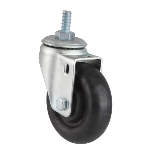 3" x 1.5" Phenolic Wheel, Threaded Stem Casters, 220 lbs Load Rating