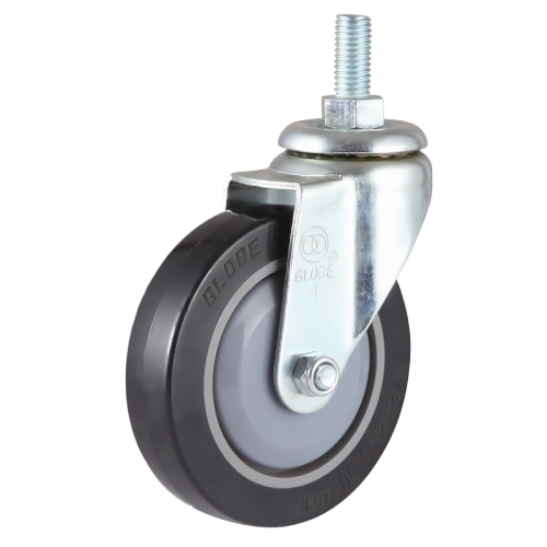 3" x 1" Premium PU Wheel, Threaded Stem Casters, 110 lbs Load Rating