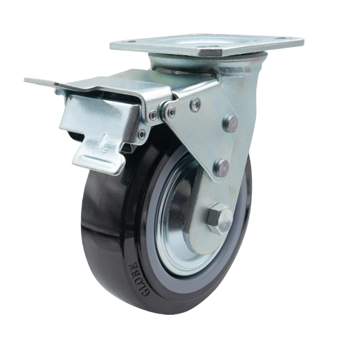 8" x 2" Premium PU Wheel,4.5" x 4" Top Plate Swivel Casters with Metal Total Lock, 926 lbs Load Rating