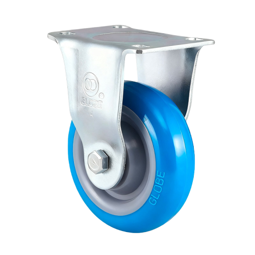  3" x 1.5" Premium PU Wheel,3.7" x 2.6" Top Plate Rigid Casters, 220 lbs Load Rating