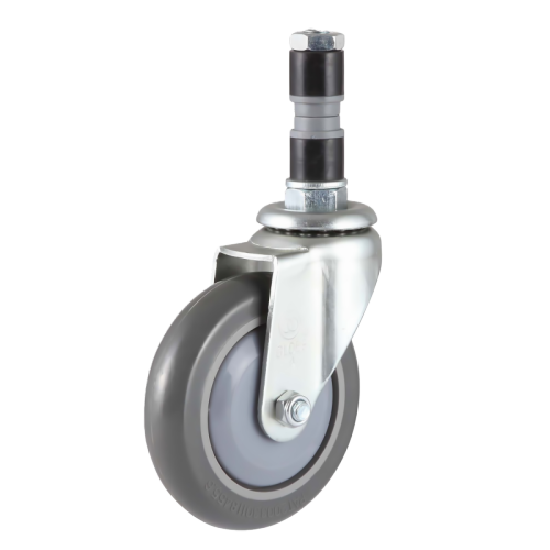 3" x 1" Premium TPR Wheel, Expanding Stem Casters, 110 lbs Load Rating