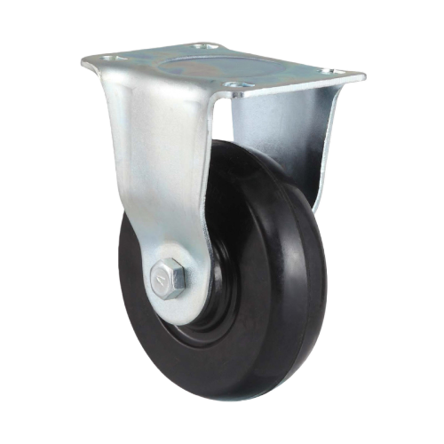 3" x 1.5" Rubber Wheel,3.7" x 2.6" Top Plate Rigid Casters, 198 lbs Load Rating