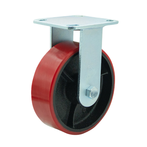 8" x 2" Polyurethane Wheel,4.5" x 4" Top Plate Rigid Casters, 772 lbs Load Rating