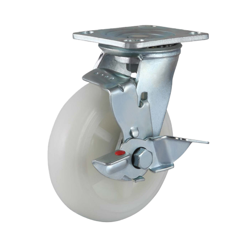 6" x 2" PP Wheel,4.5" x 4" Top Plate Swivel Casters with Metal Side Brake, 904 lbs Load Rating