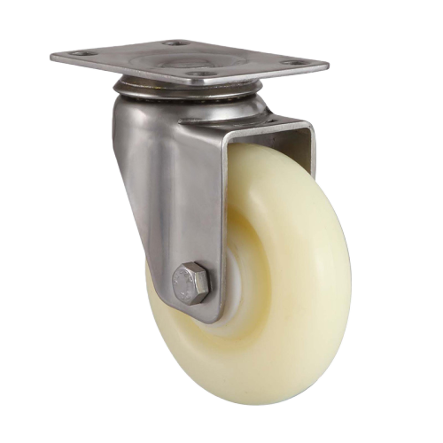 2" x 1" Nylon Wheel,2.8" x 2.2" Top Plate Swivel Casters, 132 lbs Load Rating