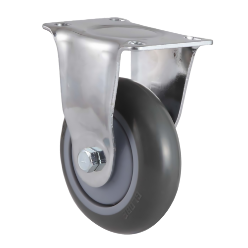 4" x 1.5" Noise Reducing PU Wheel,3.7" x 2.6" Top Plate Rigid Casters, 287 lbs Load Rating